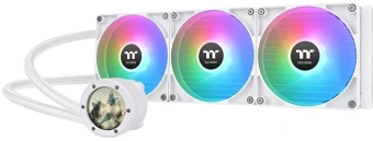 Система водяного охлаждения Thermaltake TH420 V2 Ultra Snow Edition ARGB Soc-AM5/AM4/1200/1700/1851 белый 4-pin 34.7dB Al+Cu LCD Ret (CL-W407-PL14SW-A) - купить недорого с доставкой в интернет-магазине