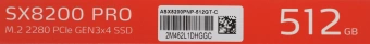 Накопитель SSD A-Data PCIe 3.0 x4 512GB ASX8200PNP-512GT-C XPG SX8200 Pro M.2 2280 - купить недорого с доставкой в интернет-магазине