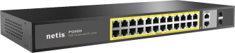 Коммутатор Netis P124GH (L2) 24x100Мбит/с 2x1Гбит/с 1xКомбо(1000BASE-T/SFP) 1SFP 24PoE 24PoE+ 360W неуправляемый - купить недорого с доставкой в интернет-магазине