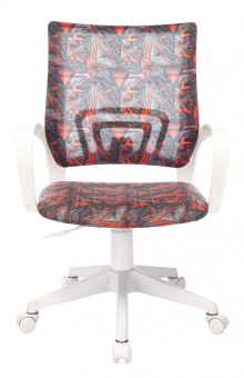 Кресло детское Бюрократ KD-W4 черный/красный красный кристалл крестов. пластик белый пластик белый - купить недорого с доставкой в интернет-магазине