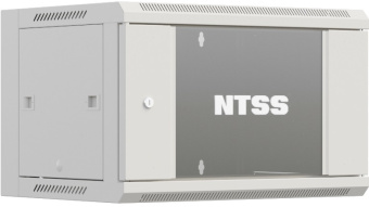 Шкаф коммутационный NTSS Премиум (NTSS-W12U6045GS-2) настенный 12U 600x450мм пер.дв.стекл 60кг серый IP20 сталь - купить недорого с доставкой в интернет-магазине