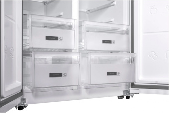 Холодильник Weissgauff WSBS 600 WG NoFrost Inverter 2-хкамерн. белый инвертер - купить недорого с доставкой в интернет-магазине