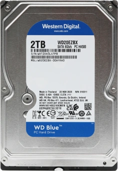 Жесткий диск WD SATA-III 2TB WD20EZBX Desktop Blue (7200rpm) 256Mb 3.5" - купить недорого с доставкой в интернет-магазине