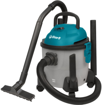 Строительный пылесос Bort BSS-1215-Aqua 1250Вт (уборка: сухая/влажная) серый - купить недорого с доставкой в интернет-магазине