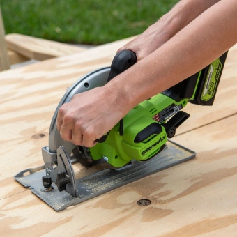 Циркулярная пила (дисковая) Greenworks GD24CS (ручная) D диска.:185мм (1500907CUB) - купить недорого с доставкой в интернет-магазине