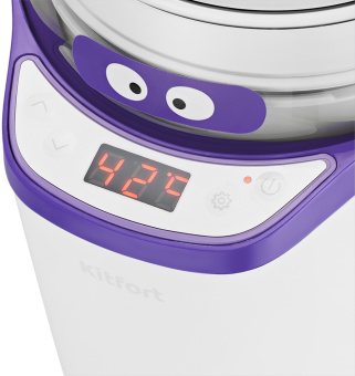 Йогуртница Kitfort КТ-2077-1 25Вт упр.:электрон. фиолетовый/белый - купить недорого с доставкой в интернет-магазине