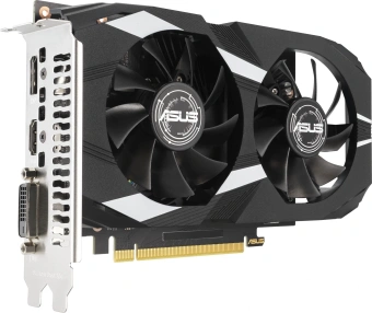 Видеокарта Asus PCI-E 4.0 DUAL-RTX3050-O6G NVIDIA GeForce RTX 3050 6Gb 96bit GDDR6 1507/14000 DVIx1 HDMIx1 DPx3 HDCP Ret - купить недорого с доставкой в интернет-магазине