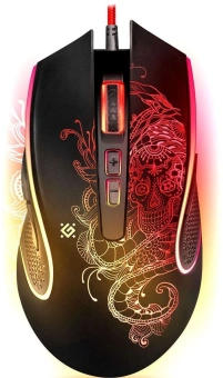 Мышь Defender Venom GM-640L черный оптическая 7200dpi USB 7but (52640) - купить недорого с доставкой в интернет-магазине