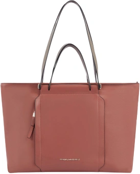 Деловая сумка женская Piquadro Circle BD3336W92/ARTM с отделением для ноутбука 14" коралловая/кофейная натур.кожа - купить недорого с доставкой в интернет-магазине