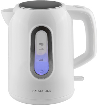 Чайник электрический Galaxy Line GL 0212 1.7л. 2200Вт белый корпус: пластик (ГЛ0212Л) - купить недорого с доставкой в интернет-магазине