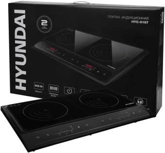 Плита Индукционная Hyundai HYC-0107 черный стеклокерамика (настольная) - купить недорого с доставкой в интернет-магазине