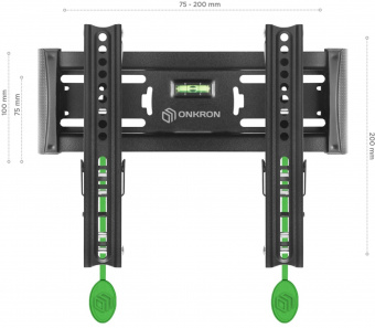 Кронштейн для телевизора Onkron TM4 черный 17"-43" макс.36.5кг настенный наклон - купить недорого с доставкой в интернет-магазине