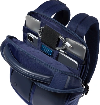 Рюкзак Piquadro Orion CA6620S136/BLU синий ткань/натур.кожа - купить недорого с доставкой в интернет-магазине