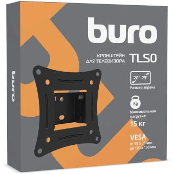 Кронштейн для телевизора Buro TLS0 черный 20"-29" макс.15кг настенный наклон - купить недорого с доставкой в интернет-магазине