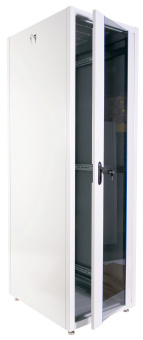 Шкаф серверный ЦМО (ШТК-Э-42.8.10-13АА) напольный 42U 800x1000мм пер.дв.стекл 2 бок.пан. металл направл.под закл.гайки 710кг серый 915мм 109кг 180град. 1987мм IP20 сталь - купить недорого с доставкой в интернет-магазине
