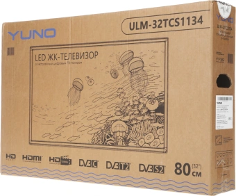 Телевизор LED Yuno 31.5" ULM-32TCS1134 (B) черный HD 60Hz DVB-T DVB-T2 DVB-C DVB-S DVB-S2 USB (RUS) - купить недорого с доставкой в интернет-магазине