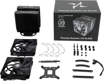Устройство охлаждения(кулер) Thermalright Peerless Assassin 120 Soc-AM5/AM4/1200/1700/1851 черный 4-pin 25.6dB Al+Cu 750gr Ret (PA120-BLACK) - купить недорого с доставкой в интернет-магазине
