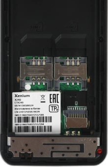 Мобильный телефон Xenium X240 черный моноблок 2Sim 2.4" 240x320 Nucleus 0.3Mpix GSM900/1800 MP3 FM microSD max32Gb - купить недорого с доставкой в интернет-магазине