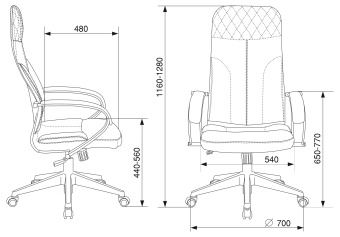 Кресло руководителя Бюрократ CH-608Fabric песочный Light-21 крестов. пластик - купить недорого с доставкой в интернет-магазине