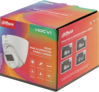 Камера видеонаблюдения аналоговая Dahua DH-HAC-HDW1500CLQP-IL-A-0280B-S2 2.8-2.8мм HD-CVI HD-TVI цв. корп.:белый (DH-HAC-HDW1500CLQP-IL-A-0280B) - купить недорого с доставкой в интернет-магазине