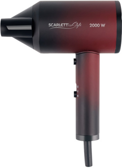 Фен Scarlett SC-HD70I38 2000Вт бордовый - купить недорого с доставкой в интернет-магазине
