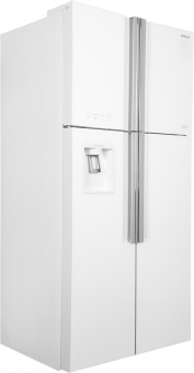 Холодильник Hitachi R-W660PUC7 GPW 2-хкамерн. белый стекло инвертер - купить недорого с доставкой в интернет-магазине