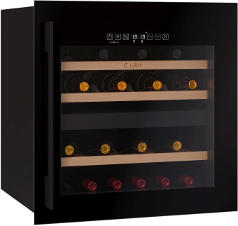 Винный шкаф Lex LWD6036BL dual zone S 1-нокамерн. черный стекло (CHAT500009) - купить недорого с доставкой в интернет-магазине