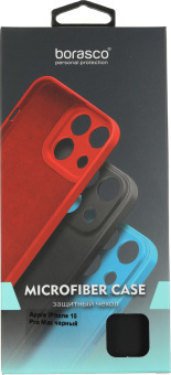Чехол (клип-кейс) BoraSCO для Apple iPhone 15 Pro Max Microfiber Case черный (72425) - купить недорого с доставкой в интернет-магазине