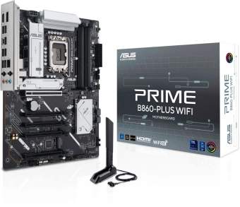 Материнская плата Asus PRIME B860-PLUS WIFI Soc-1851 Intel B860 4xDDR5 ATX AC`97 8ch(7.1) 2.5Gg RAID+HDMI+DP - купить недорого с доставкой в интернет-магазине