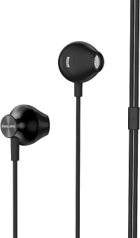 Наушники вкладыши Philips TAUE100BK/00 1.2м черный проводные в ушной раковине - купить недорого с доставкой в интернет-магазине