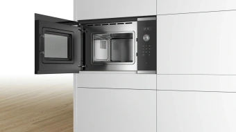 Микроволновая печь Bosch BFL524MS0 20л. 800Вт нержавеющая сталь/черный (встраиваемая) - купить недорого с доставкой в интернет-магазине