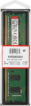 Память DDR4 4GB 3200MHz Kingston KVR32N22S6/4 Valueram RTL PC4-25600 CL22 DIMM 288-pin 1.2В single rank Ret - купить недорого с доставкой в интернет-магазине