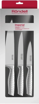 Набор ножей кухон. Rondell Imperial RD-2008 компл.:3предм. стальной подар.коробка - купить недорого с доставкой в интернет-магазине