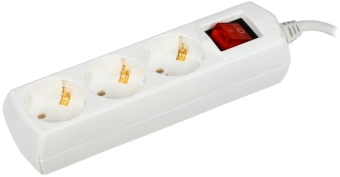 Сетевой удлинитель IEK У03В 3м (3 розетки) белый (пакет ПЭ) - купить недорого с доставкой в интернет-магазине