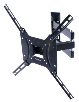 Кронштейн для телевизора Kromax DIX-24 черный 15"-55" макс.35кг настенный поворотно-выдвижной и наклонный - купить недорого с доставкой в интернет-магазине