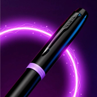 Ручка перьев. Parker IM Vibrant Rings F315 (2172948) Amethyst Purple PVD сталь нержавеющая F подар.кор. - купить недорого с доставкой в интернет-магазине