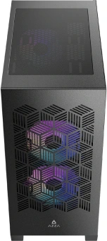 Корпус Azza AEROHEX-M черный без БП mATX 4x120mm 1xUSB2.0 2xUSB3.0 audio bott PSU - купить недорого с доставкой в интернет-магазине