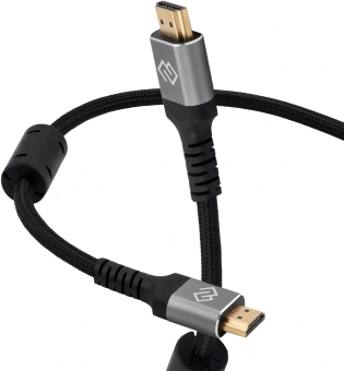 Кабель аудио-видео Digma HDMI (m)/HDMI (m) 5м. феррит.кольца позолоч.конт. черный (D-HDMI-2FF-V2.1-5M) - купить недорого с доставкой в интернет-магазине