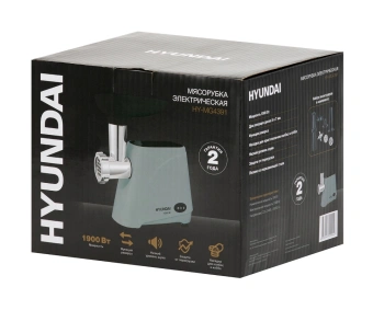 Мясорубка Hyundai HY-MG4391 1900Вт серый/черный - купить недорого с доставкой в интернет-магазине