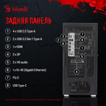 ПК Bloody BD-PC CB76C2 MT i5 13400F (2.5) 16Gb SSD1Tb RTX4060 8Gb Windows 11 Home 64 GbitEth 650W черный (2085991) - купить недорого с доставкой в интернет-магазине