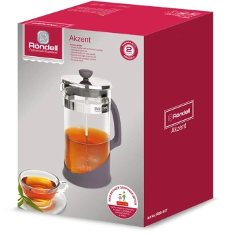 Френч-пресс Rondell Akzent RDS-937 0.6л фиолетовый - цена, купить или заказать с доставкой в интернет-магазине Френч-пресс Rondell Akzent RDS-937 0.6л фиолетовый - купить недорого с доставкой в интернет-магазине