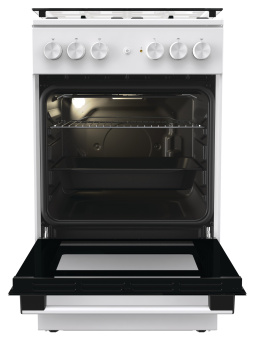 Плита Комбинированная Gorenje GK5A21WH белый/черный (стеклянная крышка) реш.сталь - купить недорого с доставкой в интернет-магазине