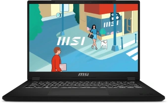 Ноутбук MSI Modern 14 H D13MG-091RU Core i7 13700H 16Gb SSD512Gb Intel Iris Xe graphics 14" IPS FHD+ (1920x1200) Windows 11 Pro black WiFi BT Cam (9S7-14L112-091) - купить недорого с доставкой в интернет-магазине