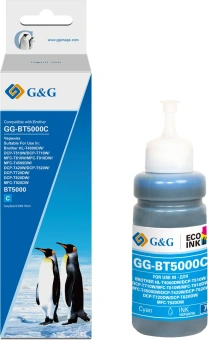 Чернила G&G GG-BT5000C фото голубой70мл для Brother HL-T4000DW, DCP-T510W, DCP-T710W, MFC-T810W, MFC-T910DW, MFC-T4500DW, DCP-T420W, DCP-T520W, DCP-T720DW, DCP-T820DW, MFC-T920DW - купить недорого с доставкой в интернет-магазине