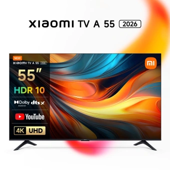 Телевизор LED Xiaomi 55" TV A 55 2026 черный 4K Ultra HD 60Hz MEMC DVB-T2 DVB-C DVB-S2 USB WiFi Smart TV - купить недорого с доставкой в интернет-магазине