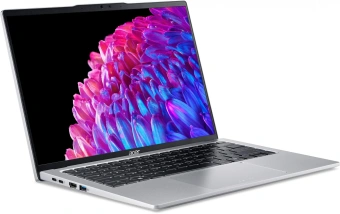 Ноутбук Acer Swift Go 14 SFG14-73-54WC Core Ultra 5 125H 16Gb SSD1Tb Intel Arc 14" IPS WQXGA+ (2880x1800) Windows 11 Home silver WiFi BT Cam (NX.KV4CD.002) - купить недорого с доставкой в интернет-магазине