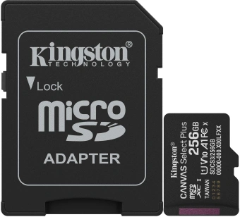 Флеш карта microSDXC 256GB Kingston SDCS3/256GB Canvas Select Plus V10 A1 + adapter - купить недорого с доставкой в интернет-магазине