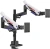 Кронштейн для мониторов Ultramounts UM742BW черный/белый 24"-57" макс.27кг крепление к столешнице поворот и наклон - купить недорого с доставкой в интернет-магазине
