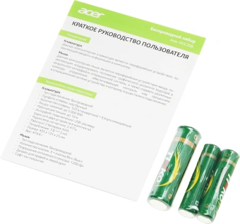 Клавиатура + мышь Acer OCC205 клав:зеленый/желтый мышь:зеленый/желтый USB беспроводная slim (ZL.ACCEE.00E) - купить недорого с доставкой в интернет-магазине