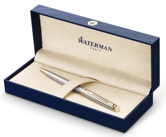 Ручка шариков. Waterman Hemisphere (S0920370) Steel GT M син. черн. подар.кор. - купить недорого с доставкой в интернет-магазине